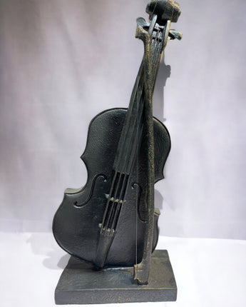 Adorno de instrumento, escultura de resina retro violín
